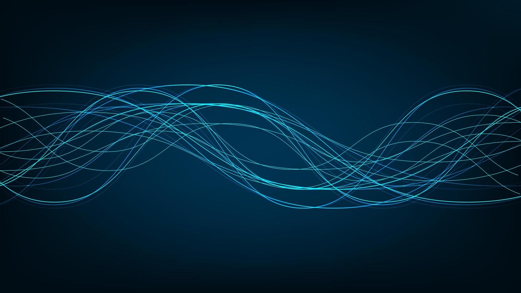 Digital Spund Wave Line on Technology Background vector