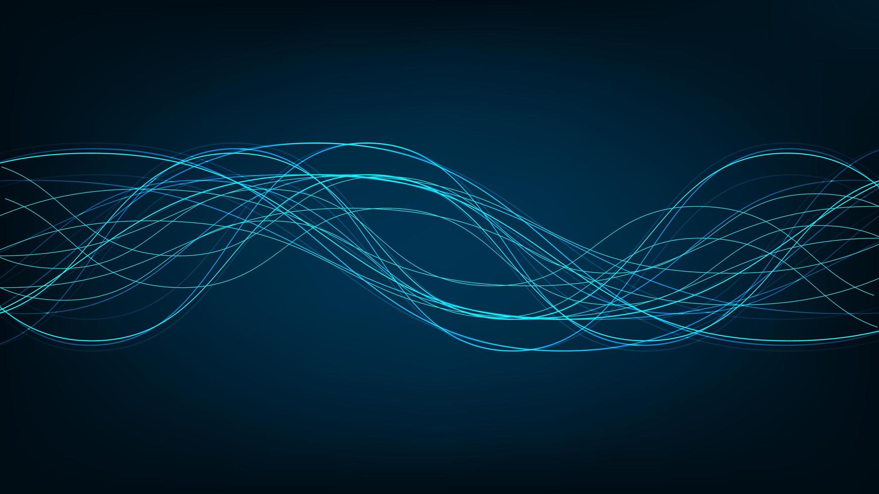 Digital Spund Wave Line on Technology Background vector