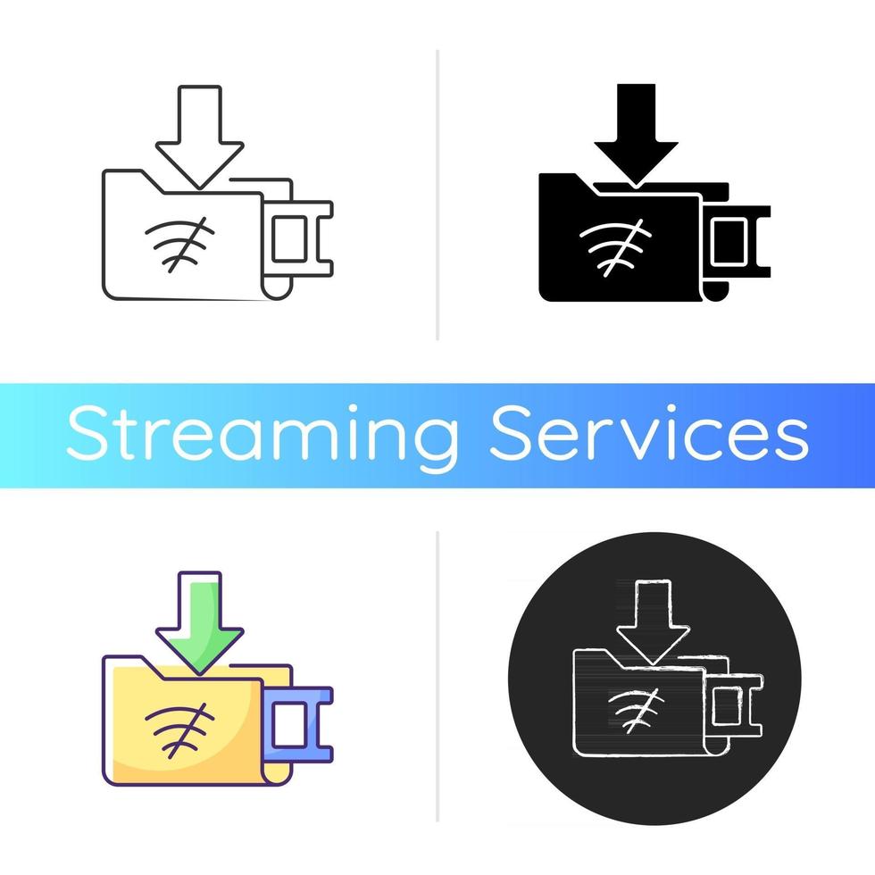 Offline downloads icon vector