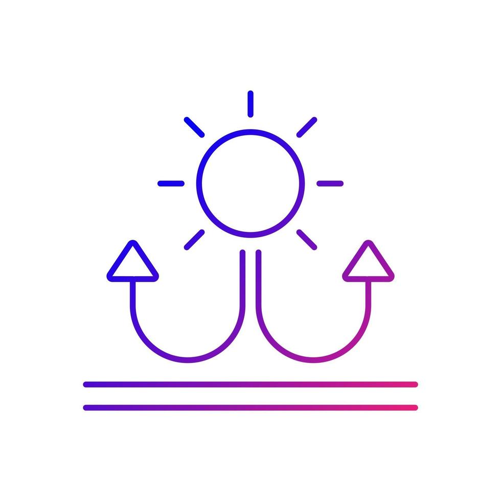 Fabric with reflective parts gradient linear vector icon