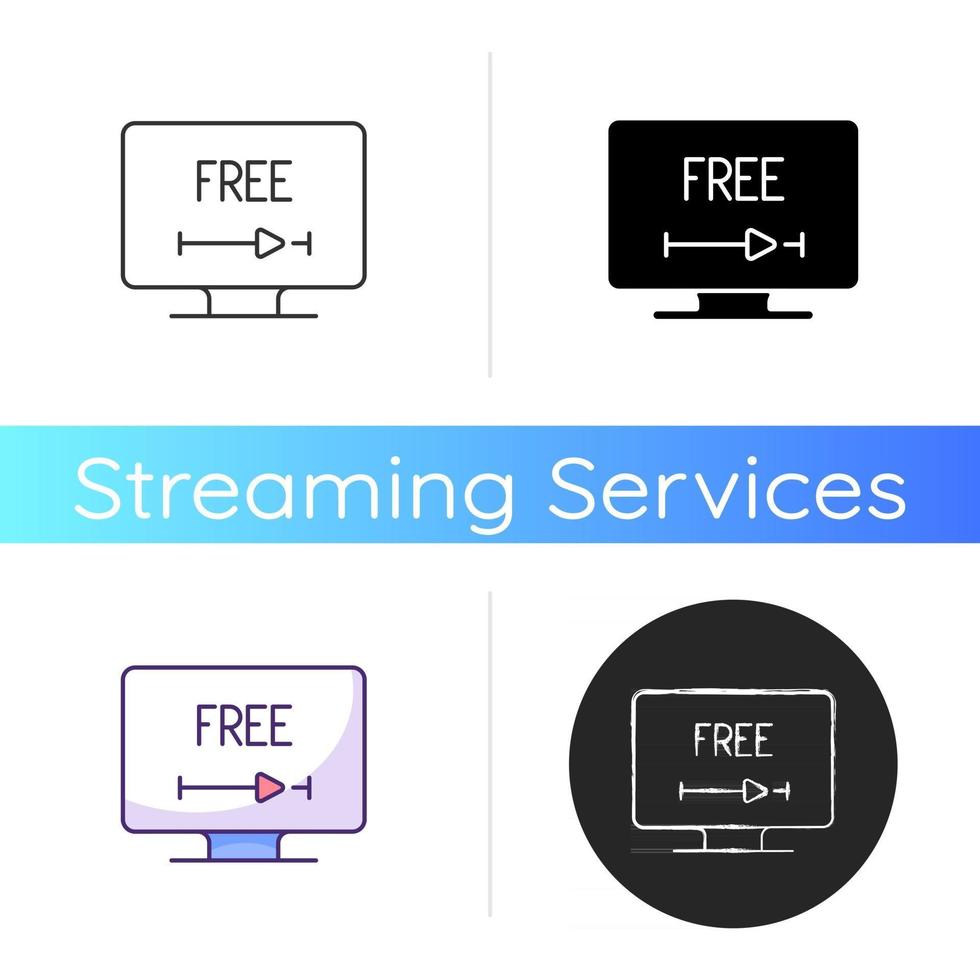 Free video streaming icon vector