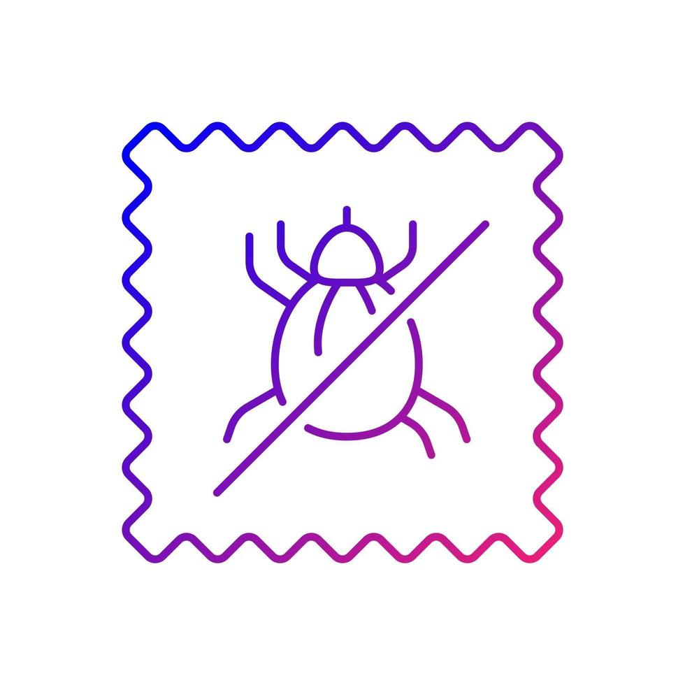 Dust mite proof textile quality gradient linear vector icon