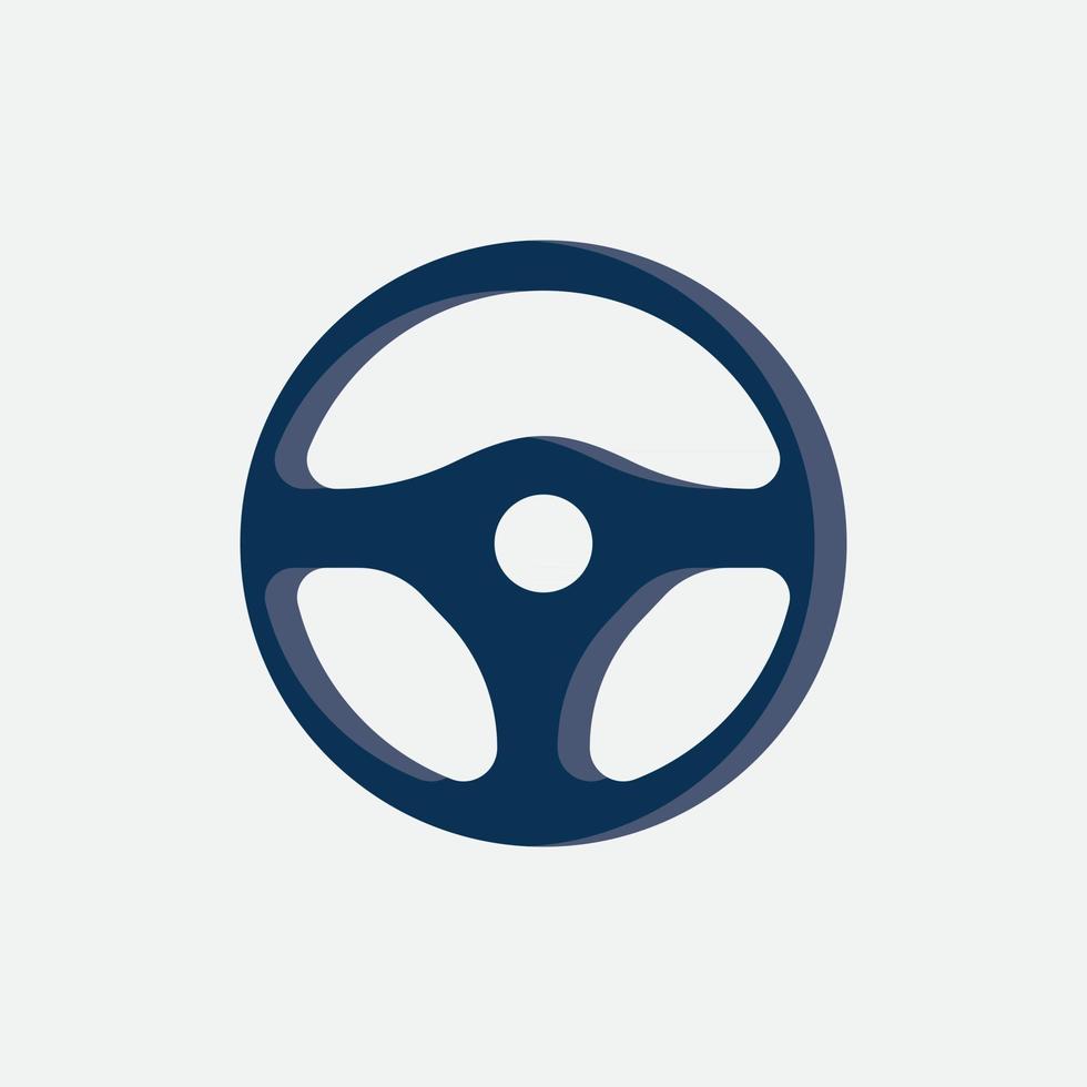 Car steering wheel logo illustration vector