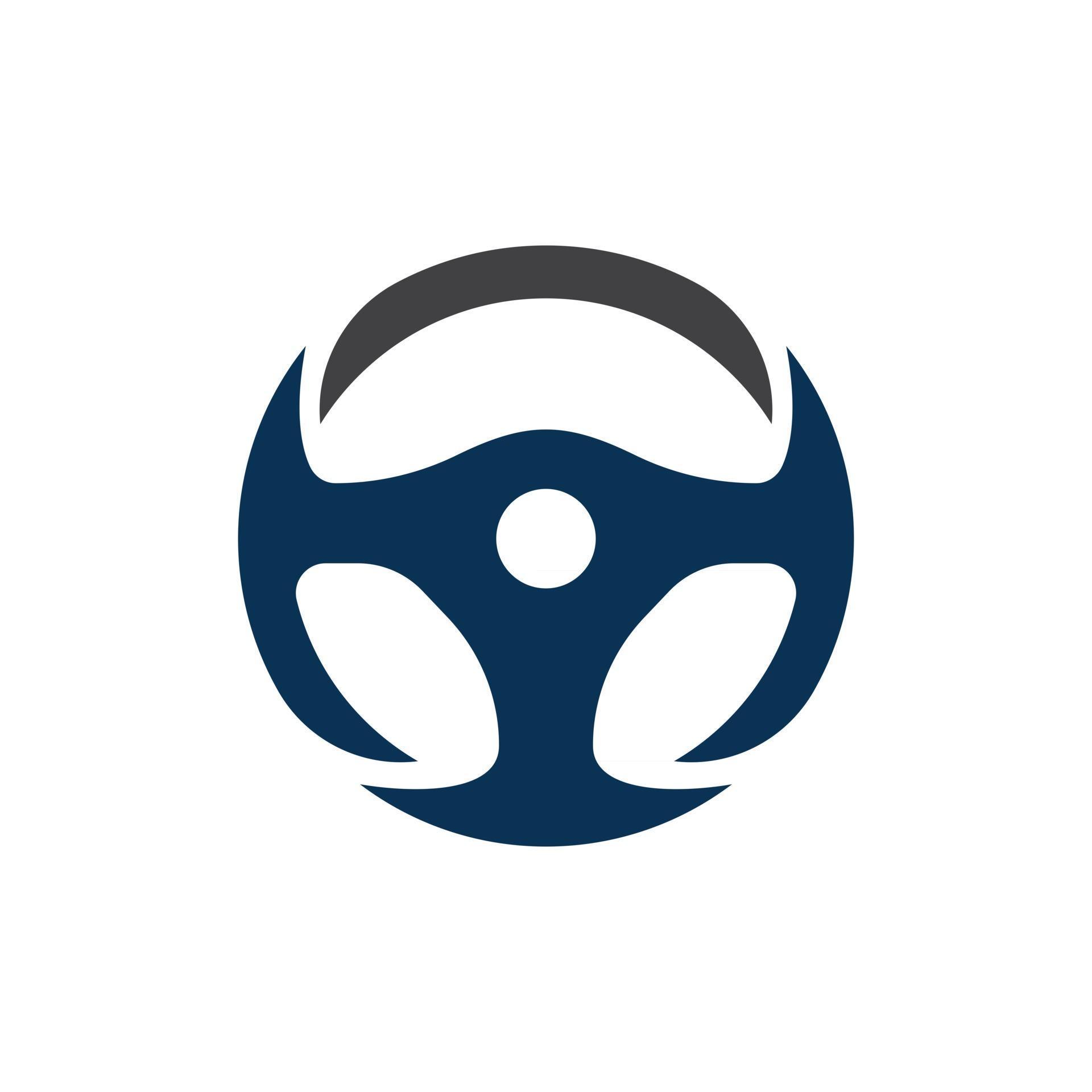 Car steering wheel logo illustration vector 2581764 Vector Art at Vecteezy