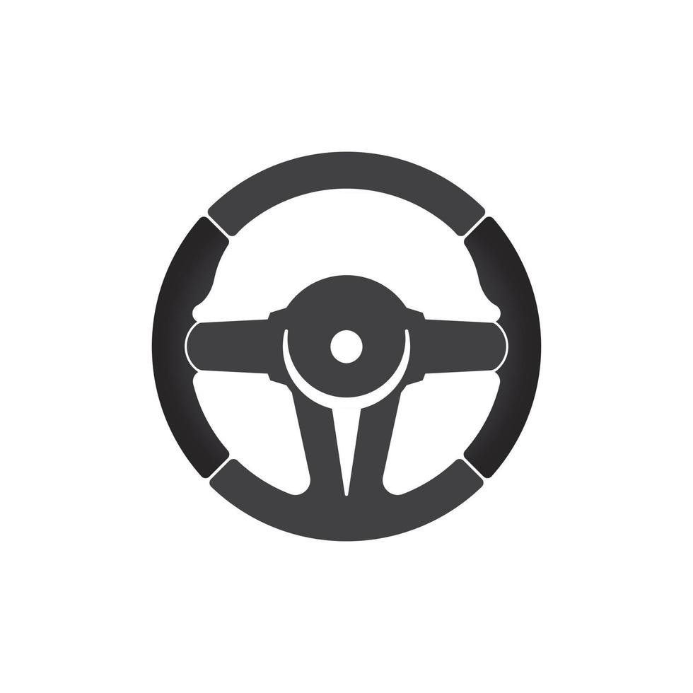 Car steering wheel logo illustration vector