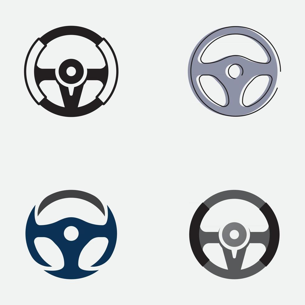 Car steering wheel logo illustration vector