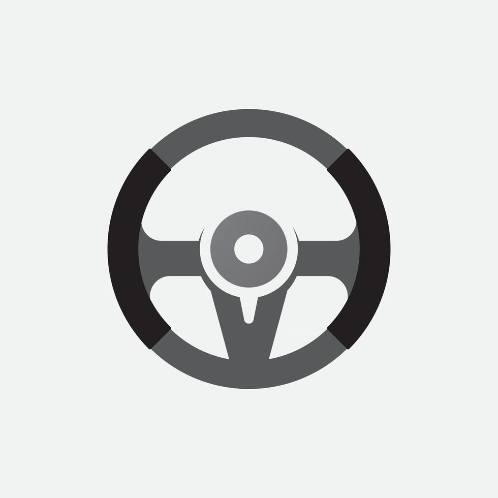 Car steering wheel logo illustration vector