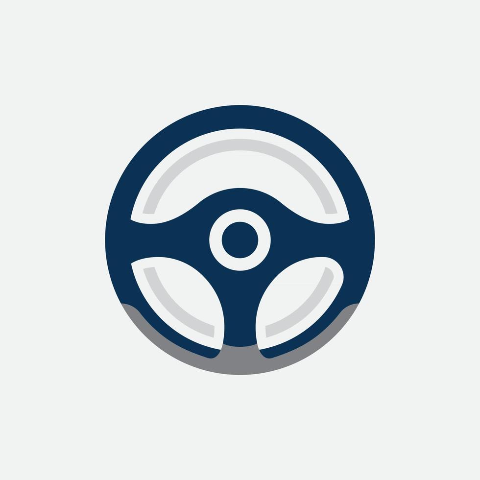 Car steering wheel logo illustration vector