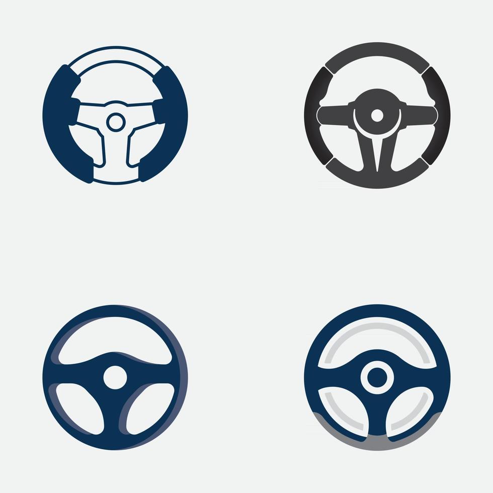 Car steering wheel logo illustration vector