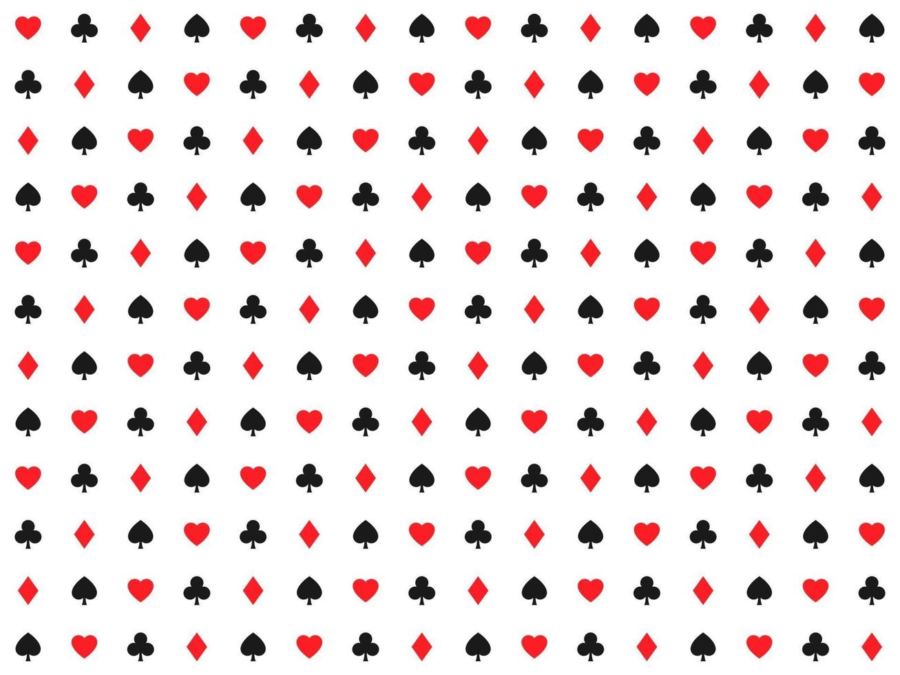 Playing card signs seamless pattern casino background hearts clubs diamonds and spades vector icons and symbols