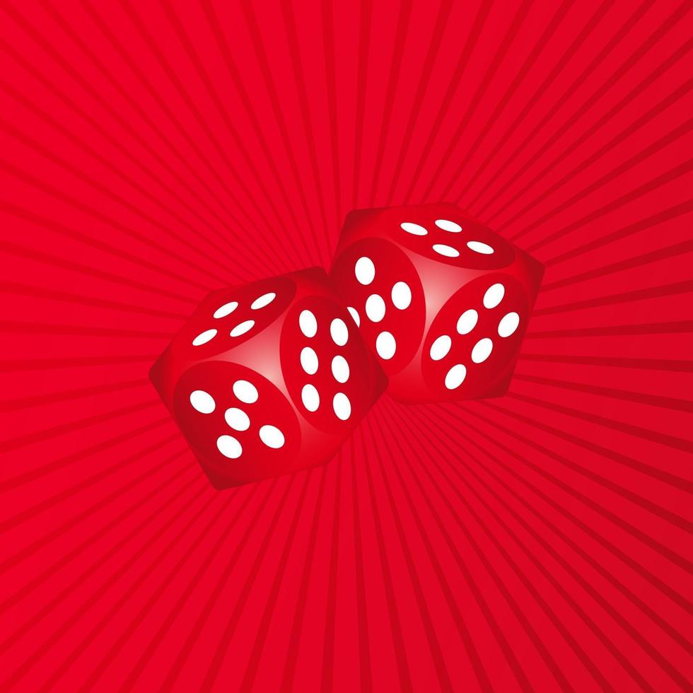 Two simple dices game icon vector illustration