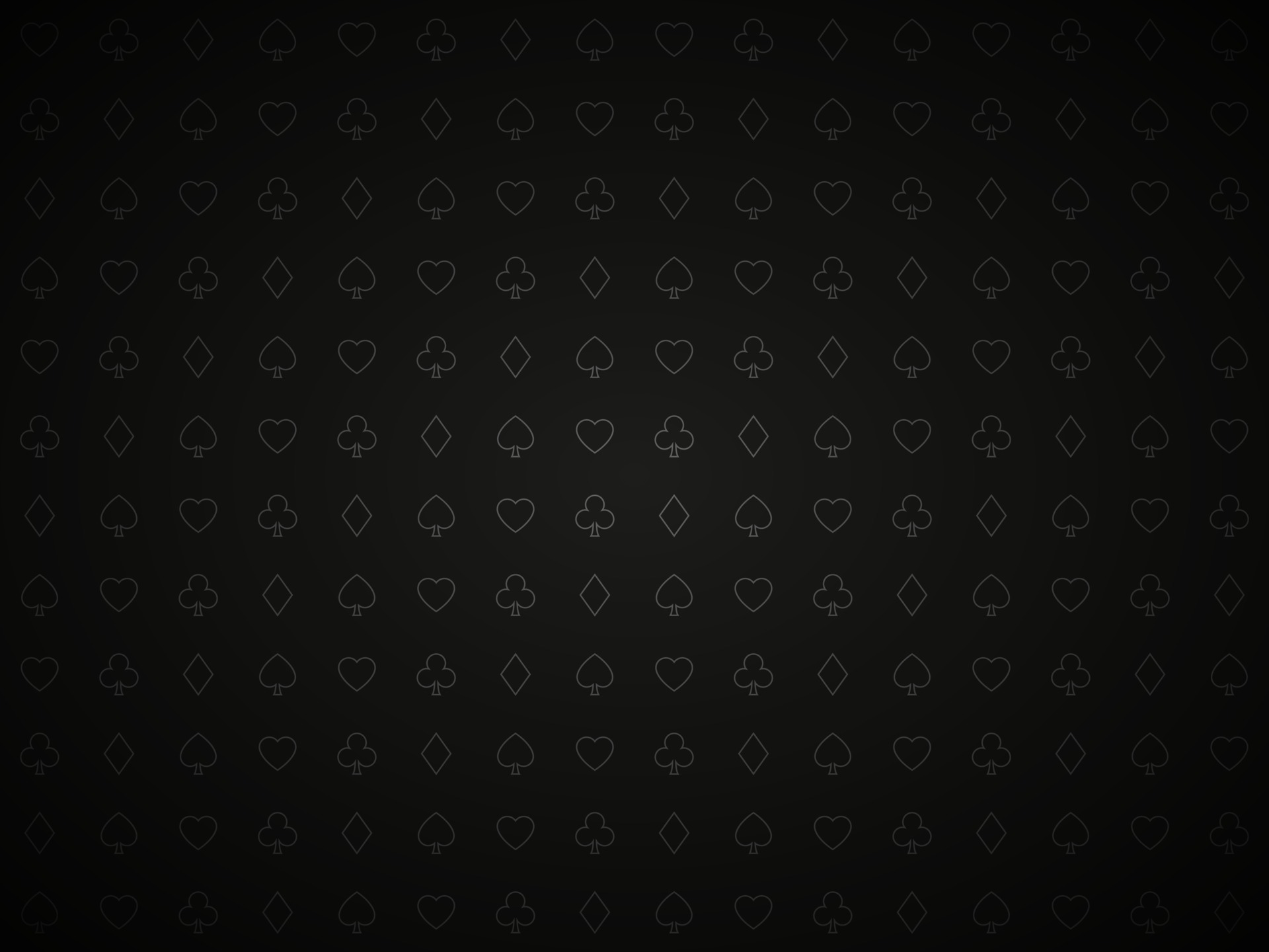 Vector poker black background playing card symbols pattern blackjack