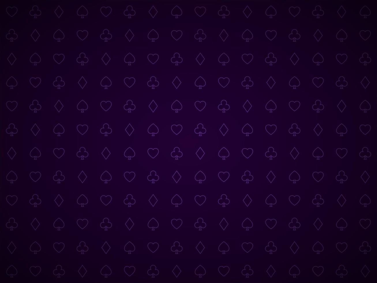Vector poker purple background playing card symbols pattern blackjack