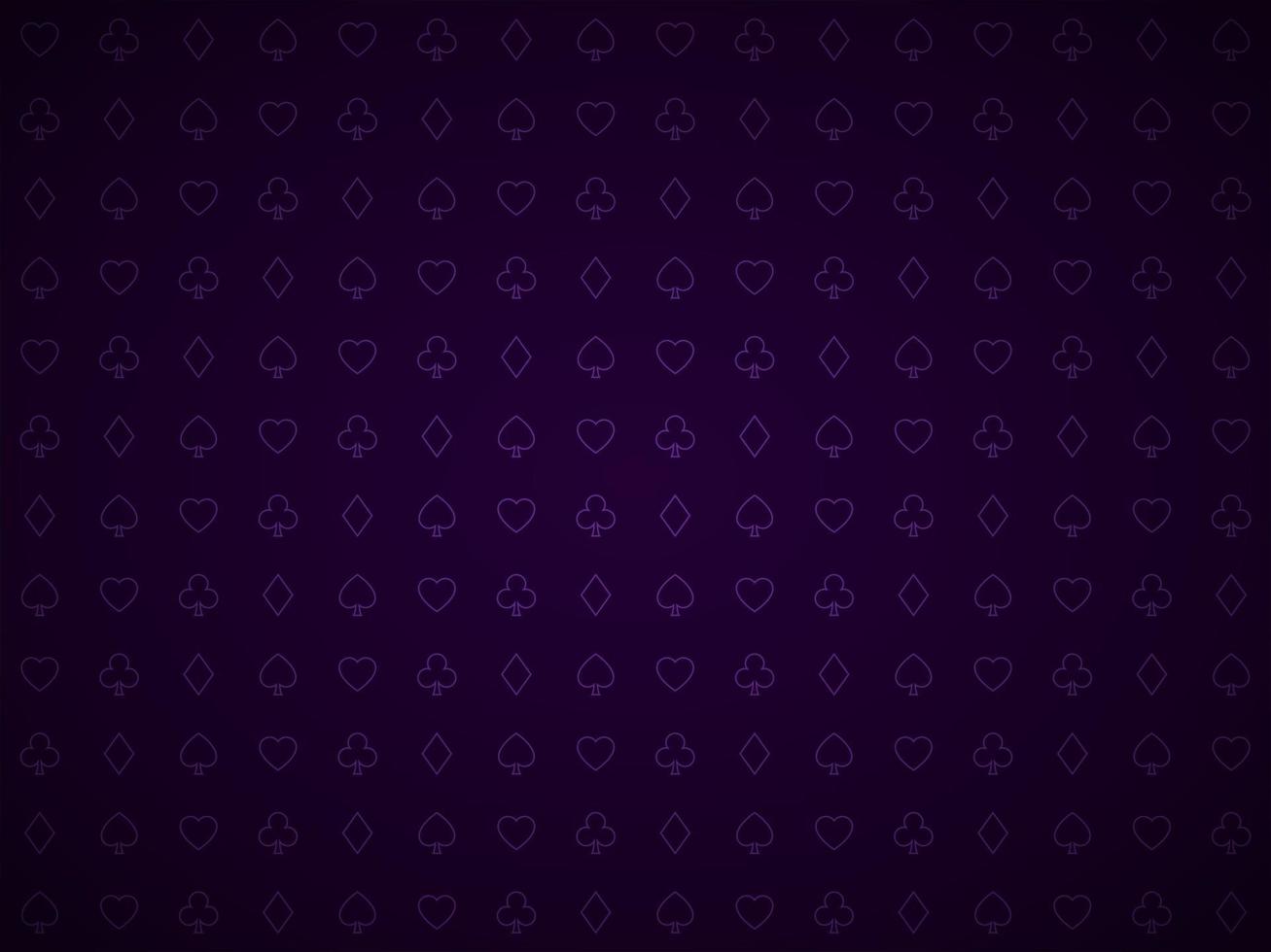 vector de póquer fondo morado naipes símbolos patrón blackjack