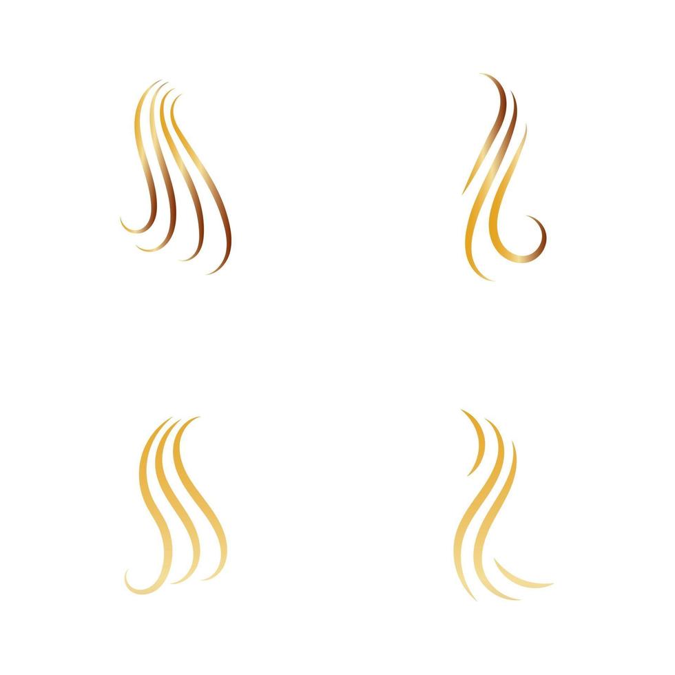 logotipo y símbolo de la línea del cabello vector