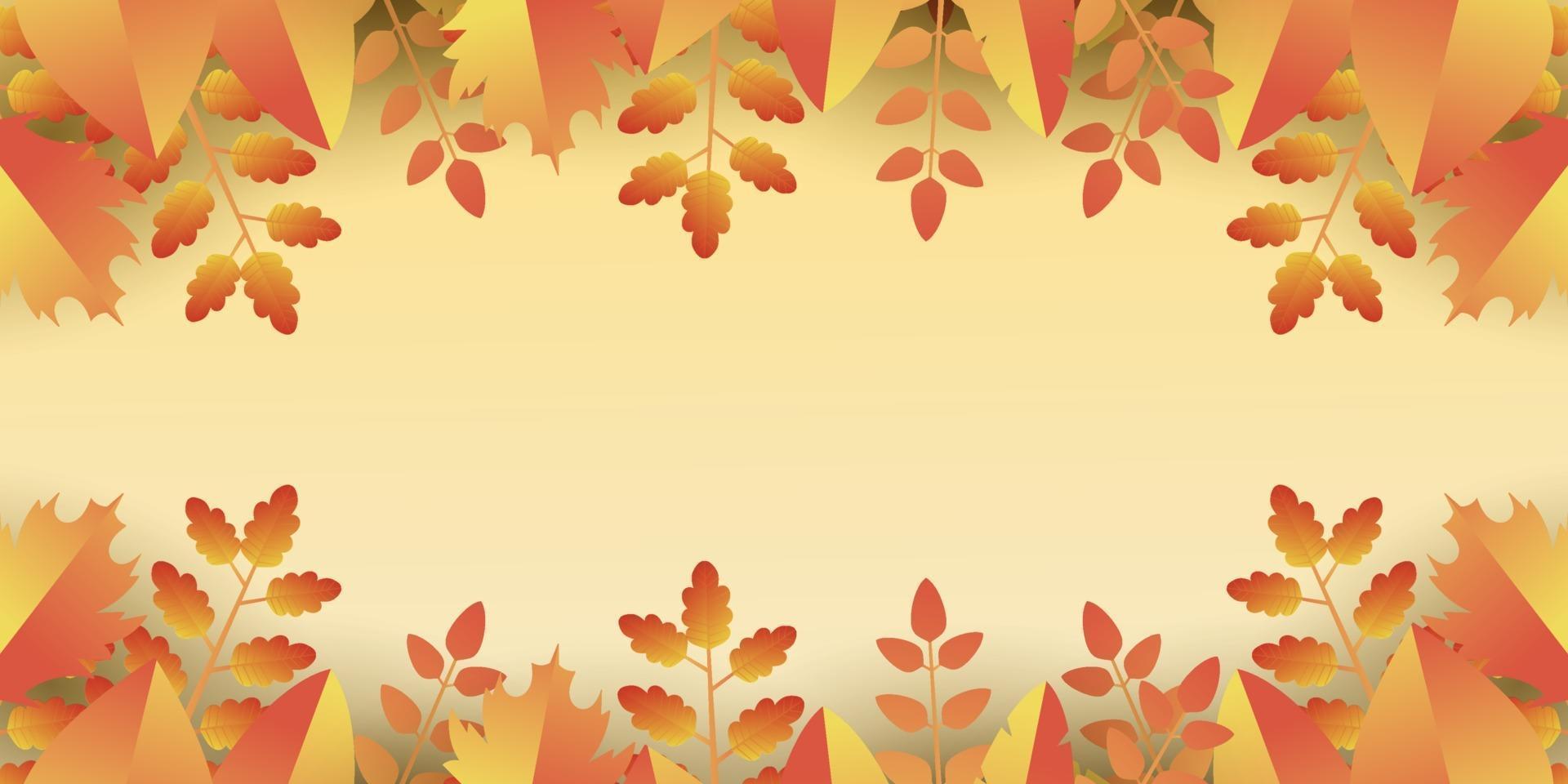 Beautiful autumn leaves background vector