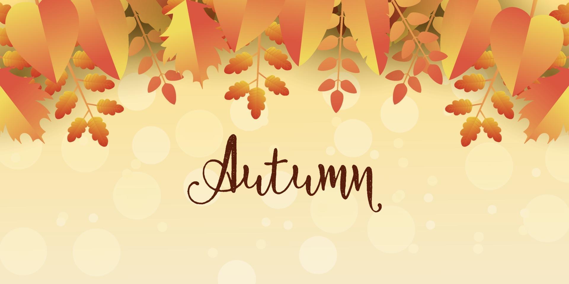 hermoso fondo de hojas de otoño vector