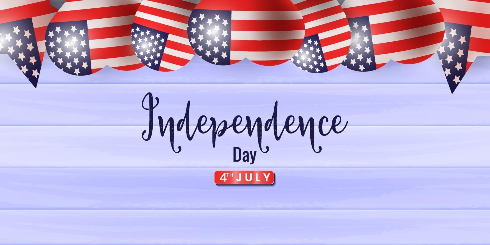 Happy 4th july usa independence day celebration background vector