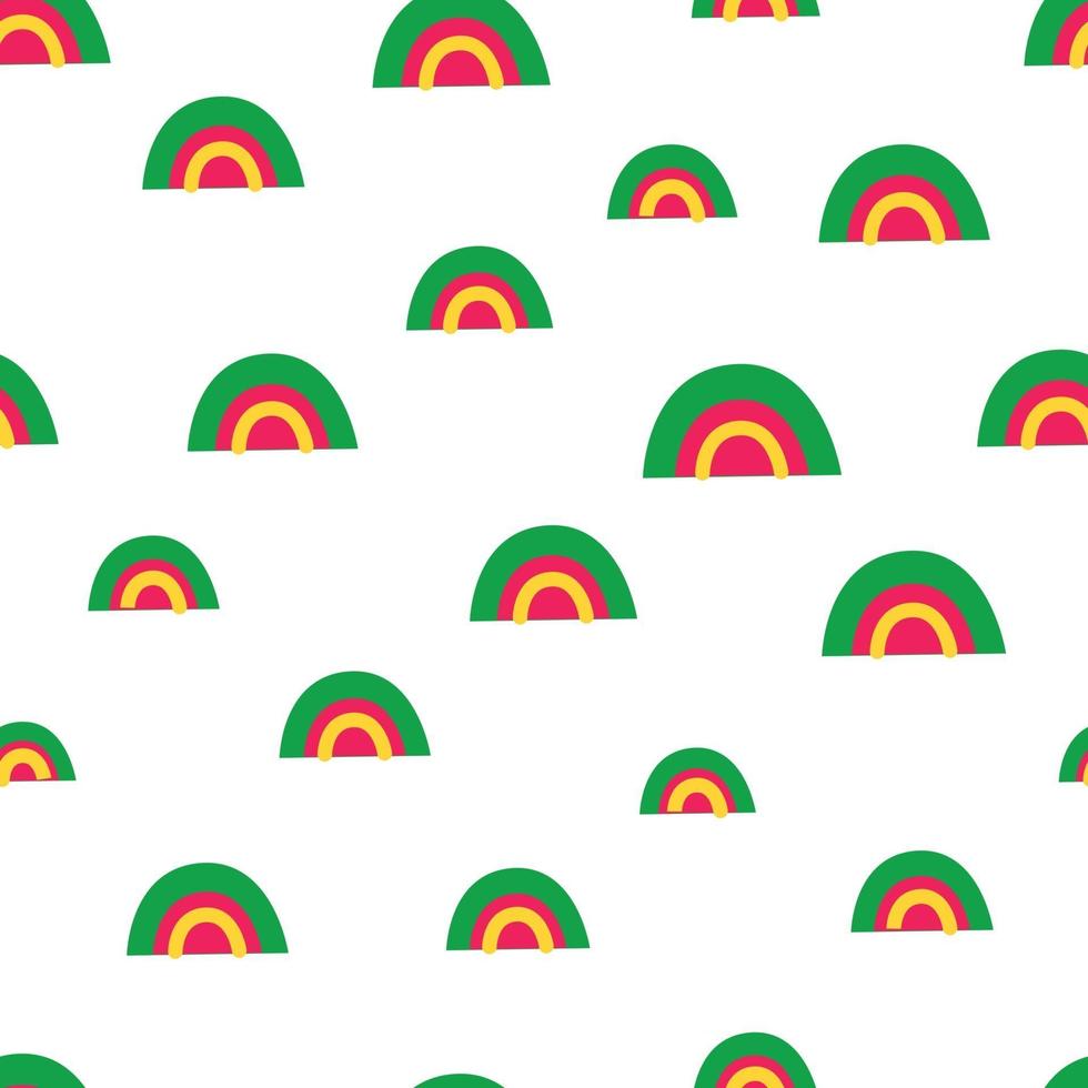 Abstract rainbow seamless pattern. A bright pattern with a rainbow. Vector illustration