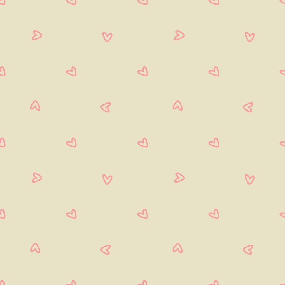 Pink hearts seamless pattern. Design for Valentines Day, invitation cards, wrapping paper, textiles, wedding decorations. vector illustration