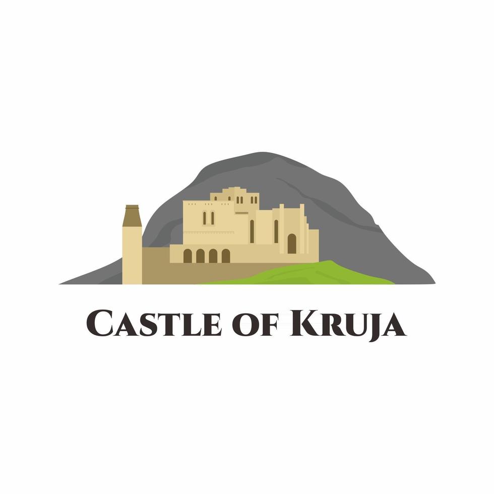 The Kruje castle vector
