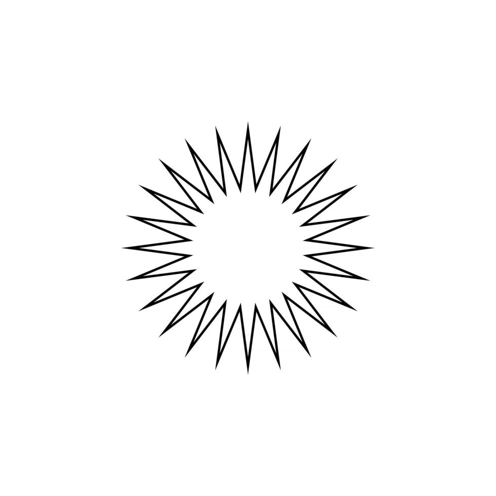 Continuous one line of sun icon vector