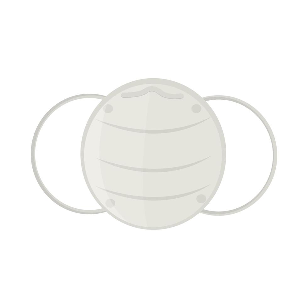 breathing medical mask hospital or pollution protect prevention face masking equipment vector
