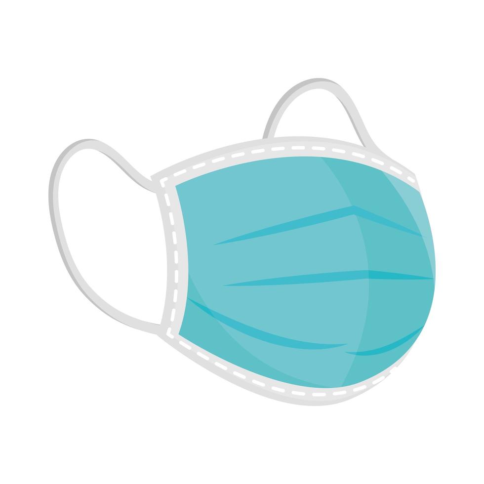 breathing medical mask hospital or pollution protect prevention face masking surgical mouth mask vector
