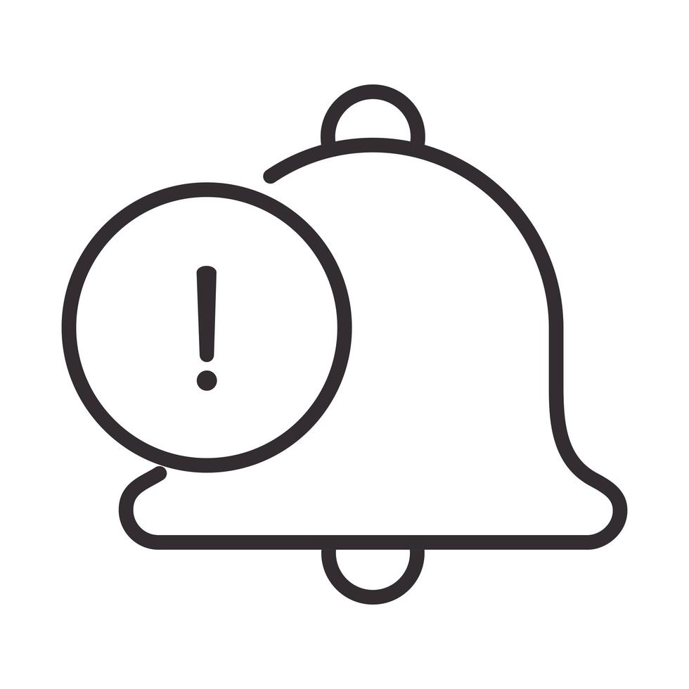 alert icon message alarm attention danger exclamation mark precaution line style design vector