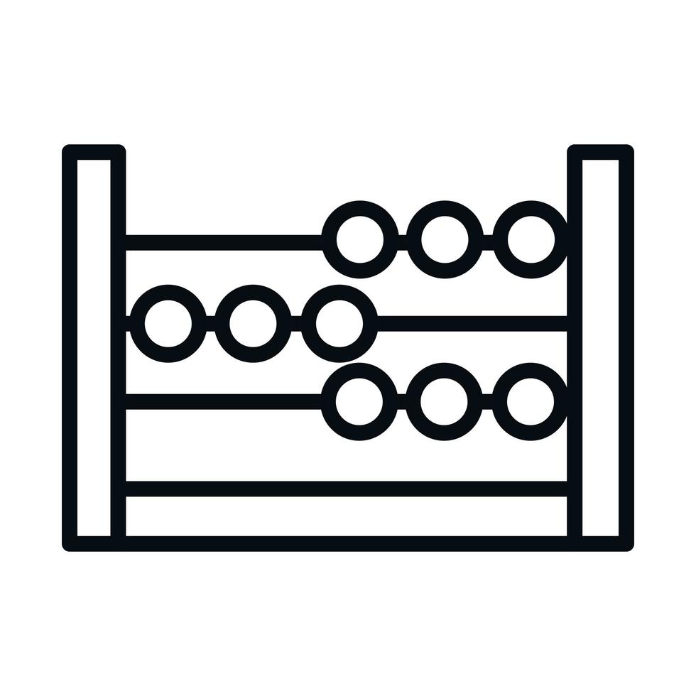 math education school science abacus arithmetic line and style icon vector