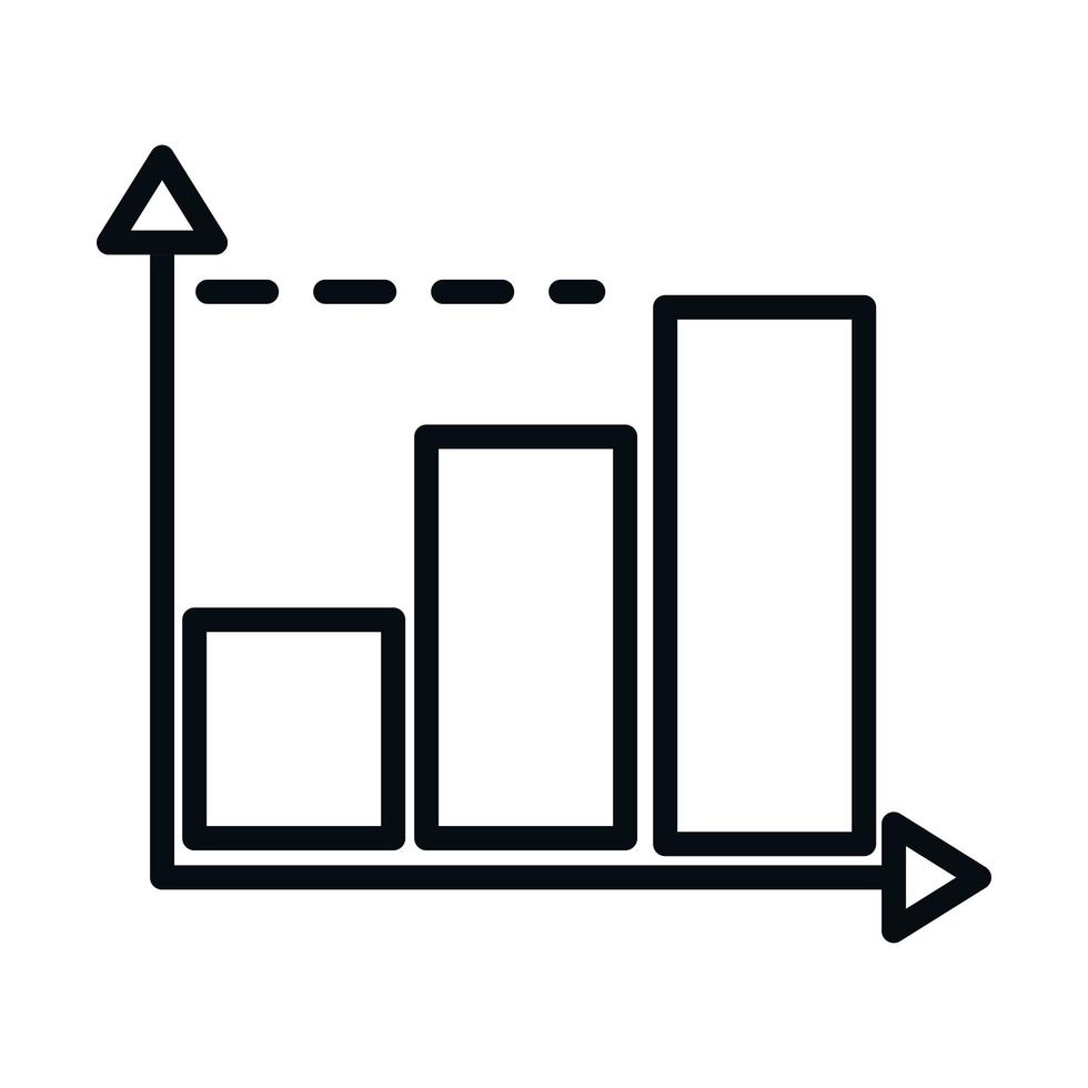 educación matemática escuela ciencia gráfico estadísticas icono de línea y estilo vector