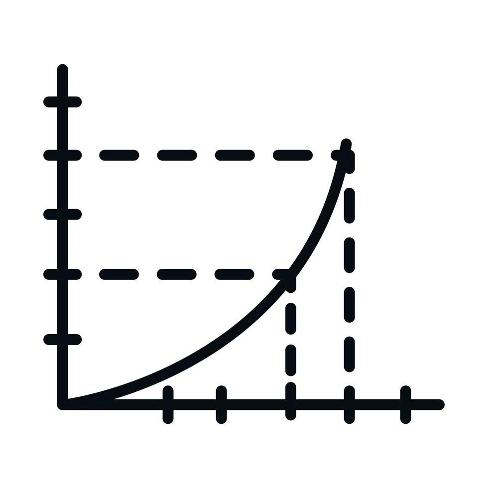 Matemáticas educación escuela ciencia infografía línea gráfica e icono de estilo vector