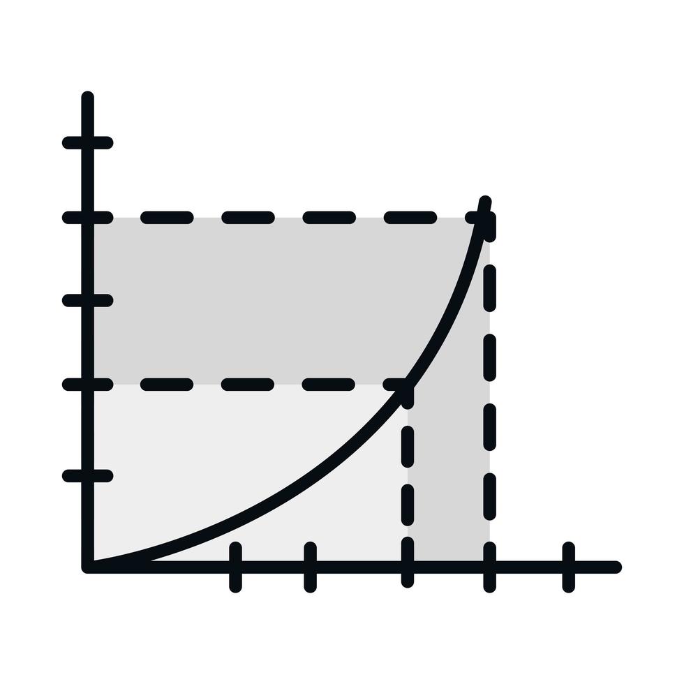 Matemáticas educación escuela ciencia infografía línea gráfica e icono de estilo de relleno vector