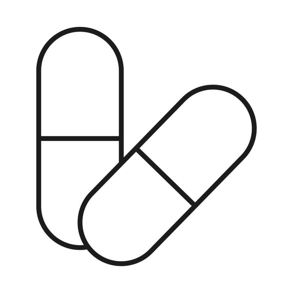 pills line style icon vector design