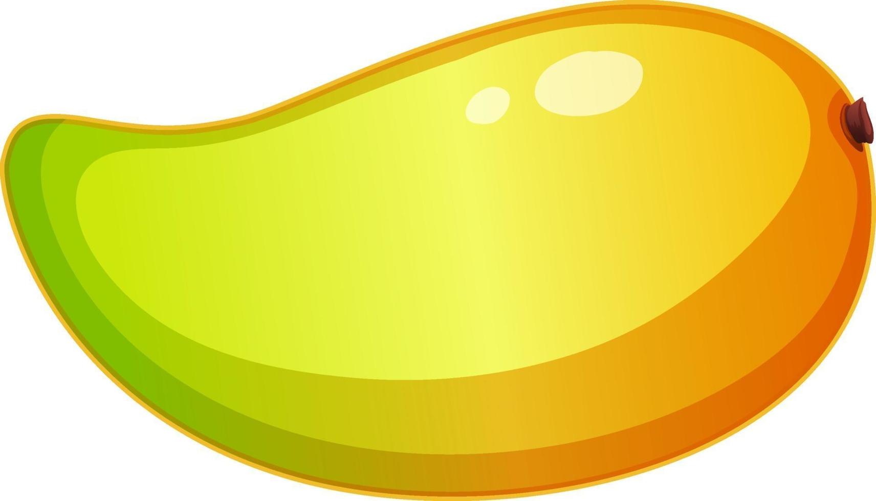 Yellow mango in cartoon style isolated vector