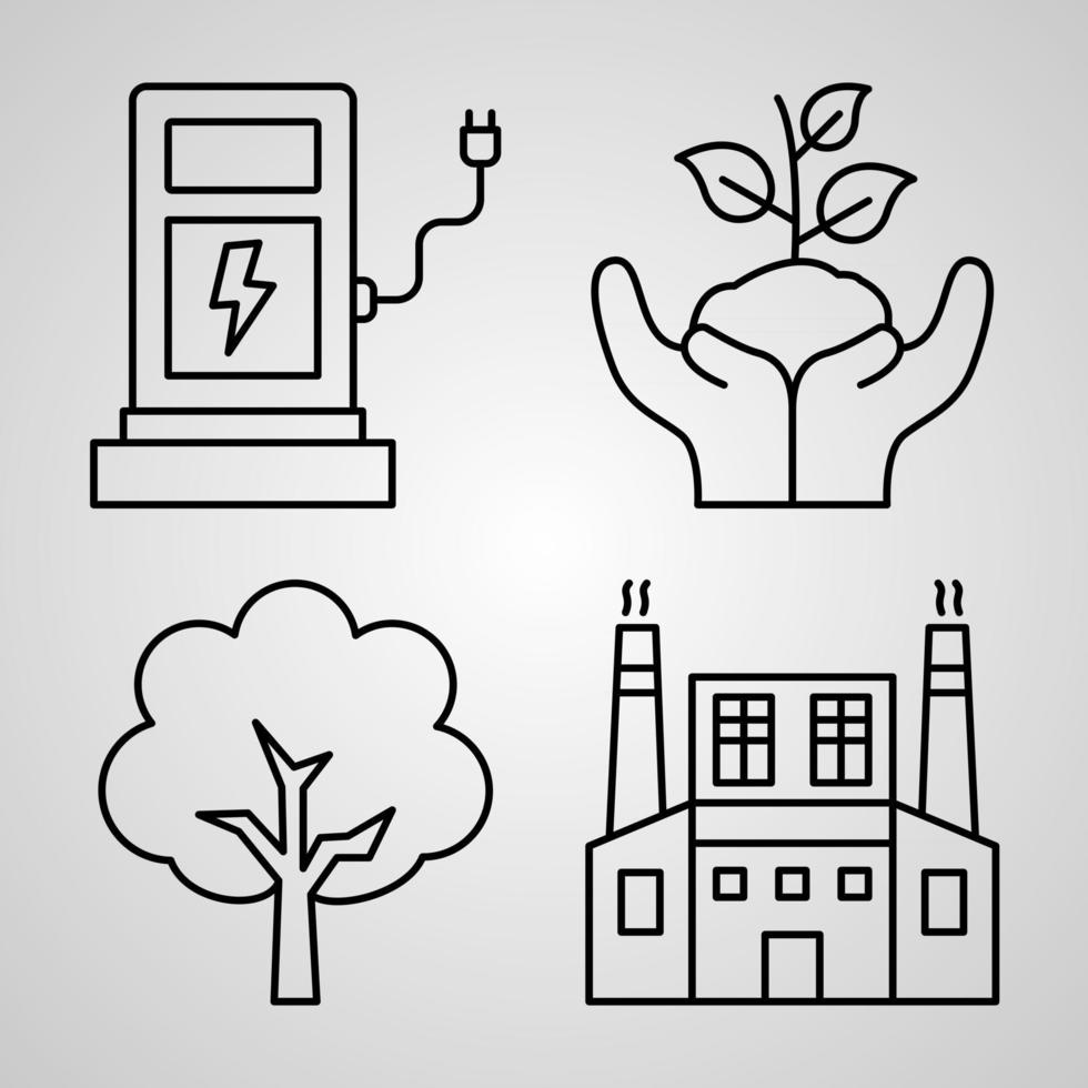 Ecology Icon Set Vector illustration