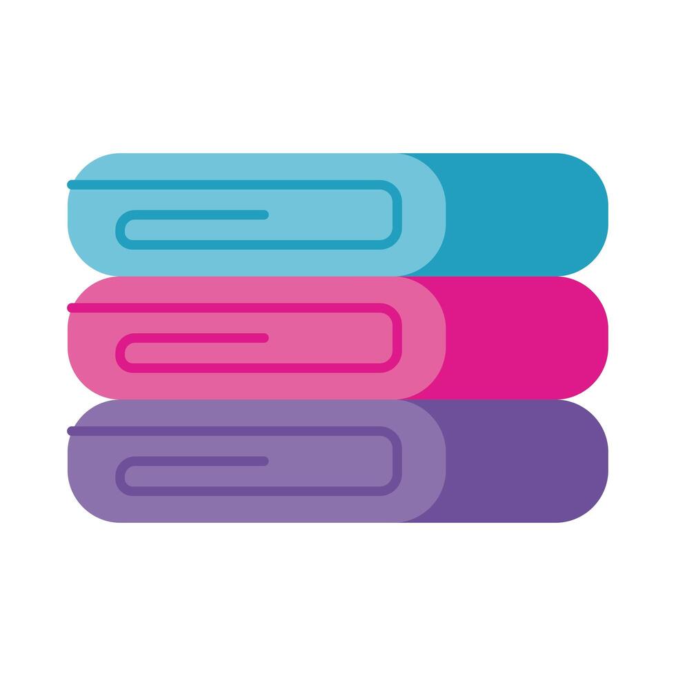 towels folded flat style icon vector