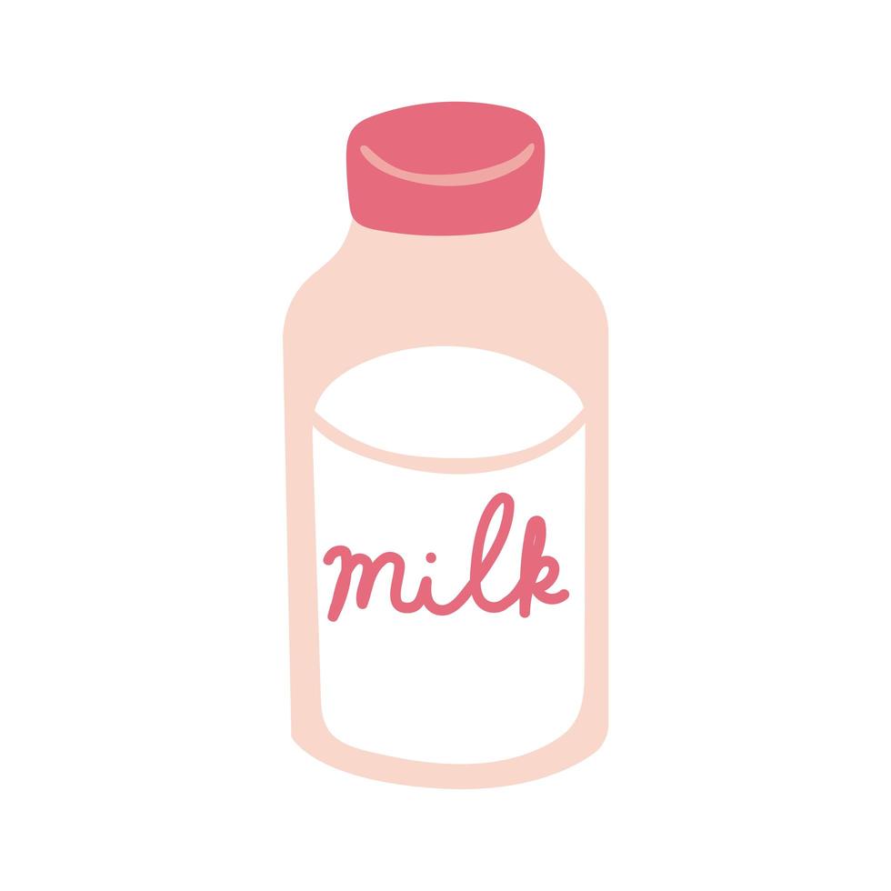 milk in jar free form style icon vector