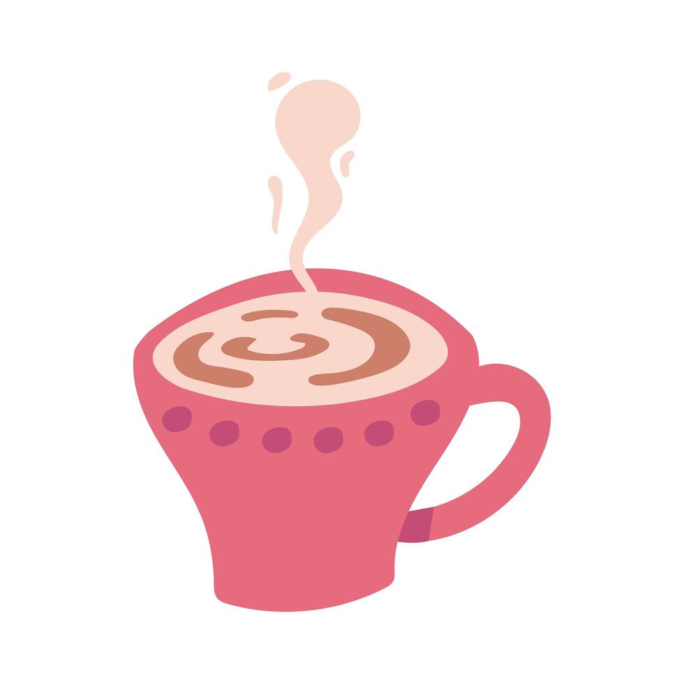icono de estilo de forma libre de bebida de taza de café vector