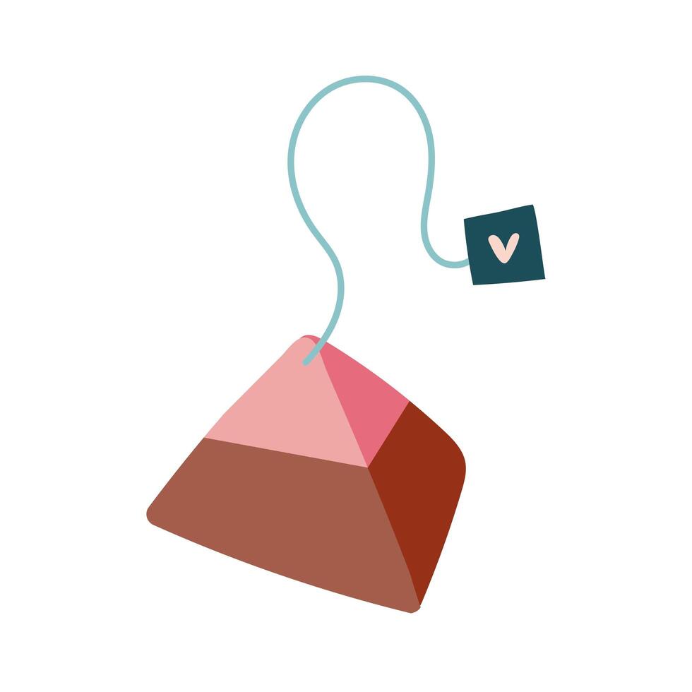 tea bag beverage free form style icon vector
