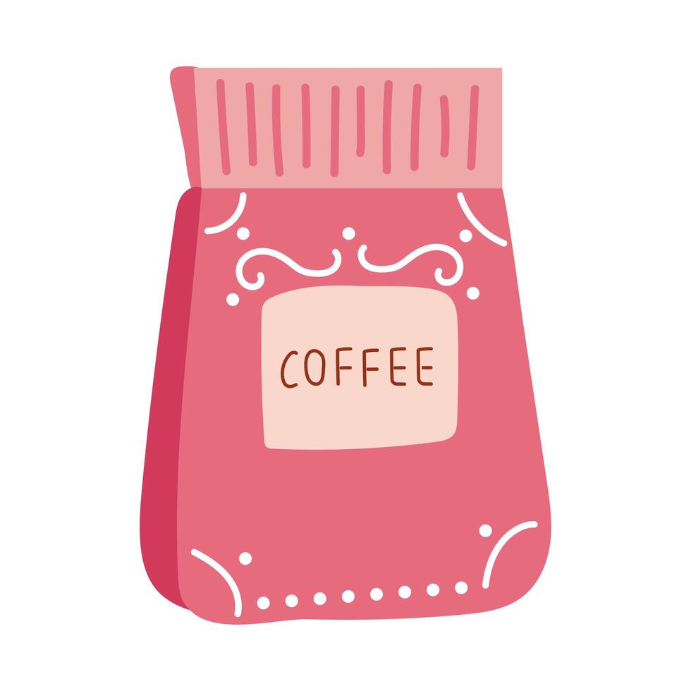 coffee bag product free form style icon vector