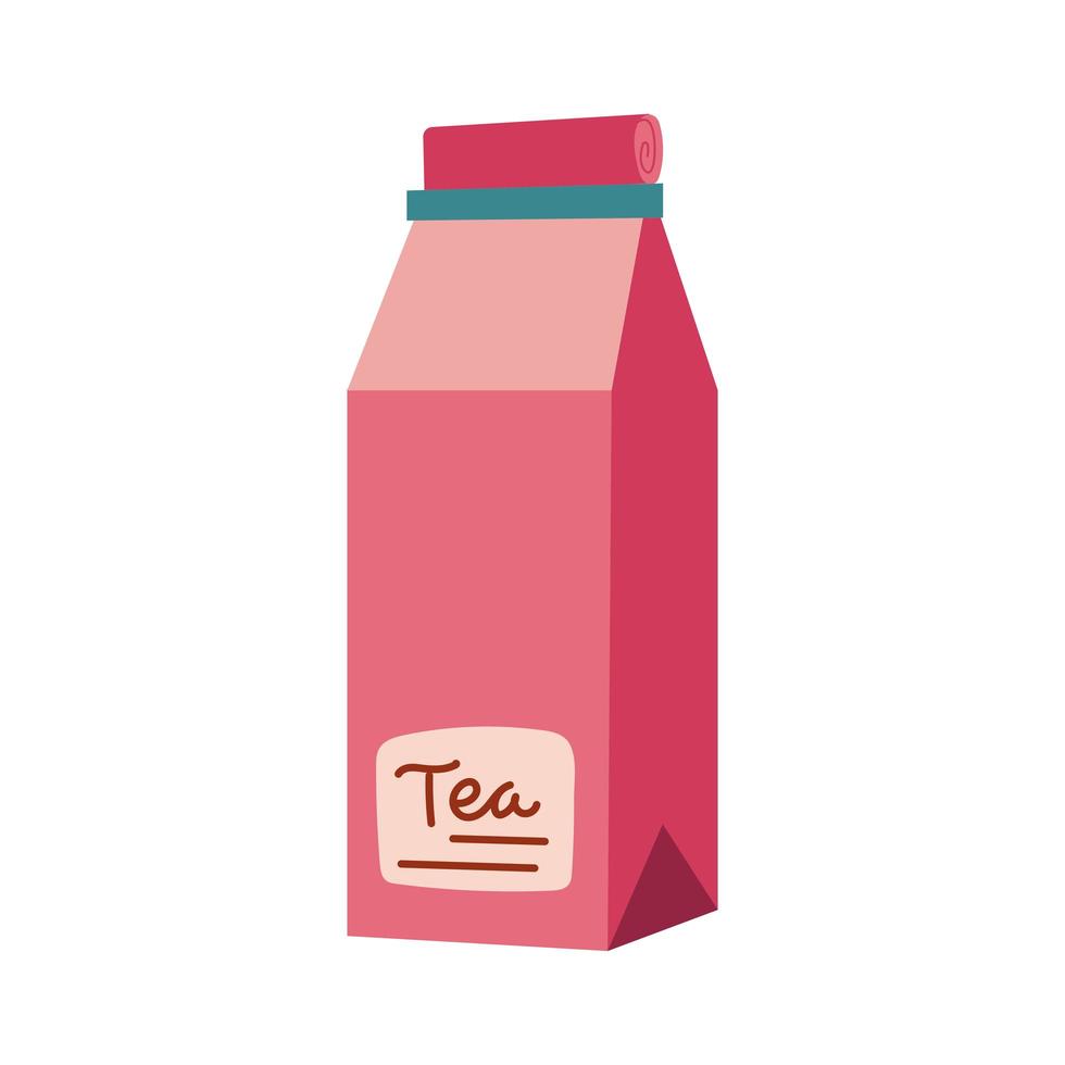 tea in box free form style icon vector