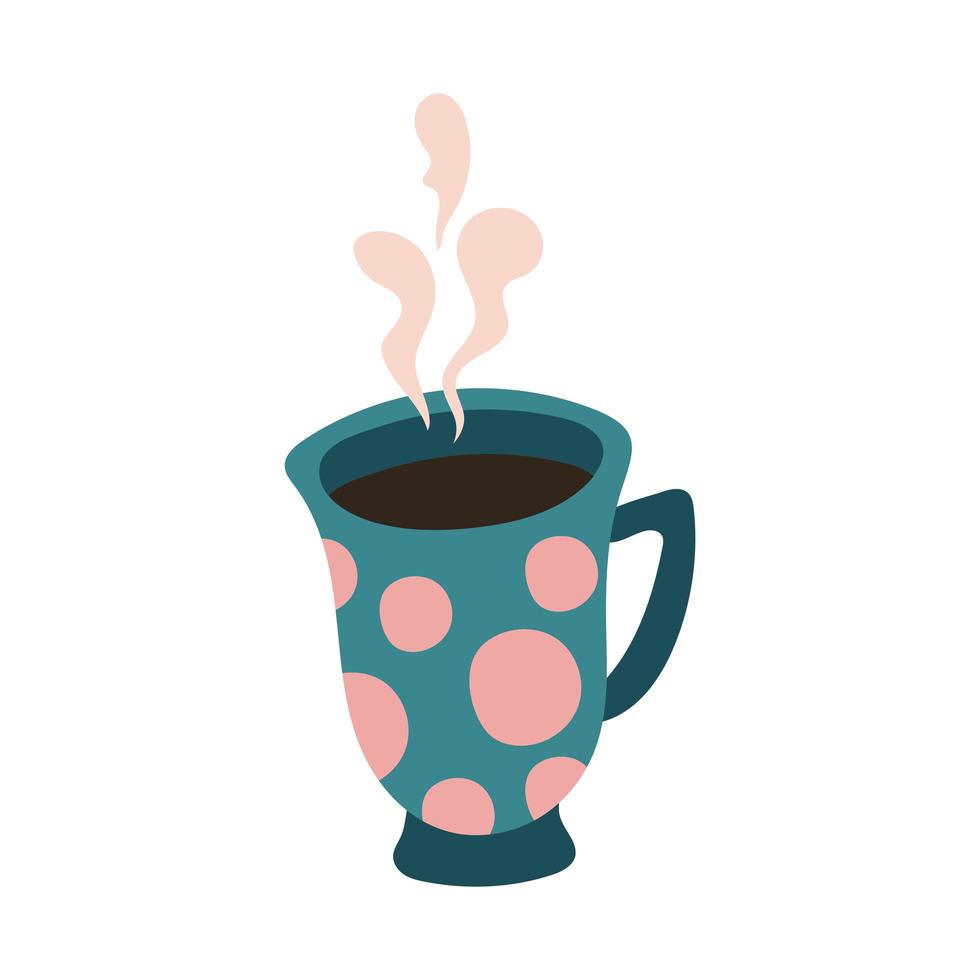 tea mug beverage free form style icon vector