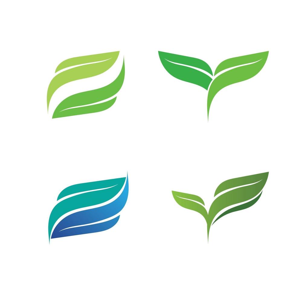 diseño de vector de hoja de árbol logotipo de concepto ecológico