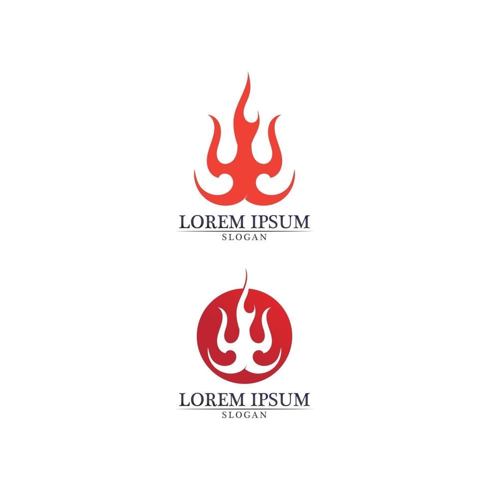 Fire flame nature logo and symbols icons template vector