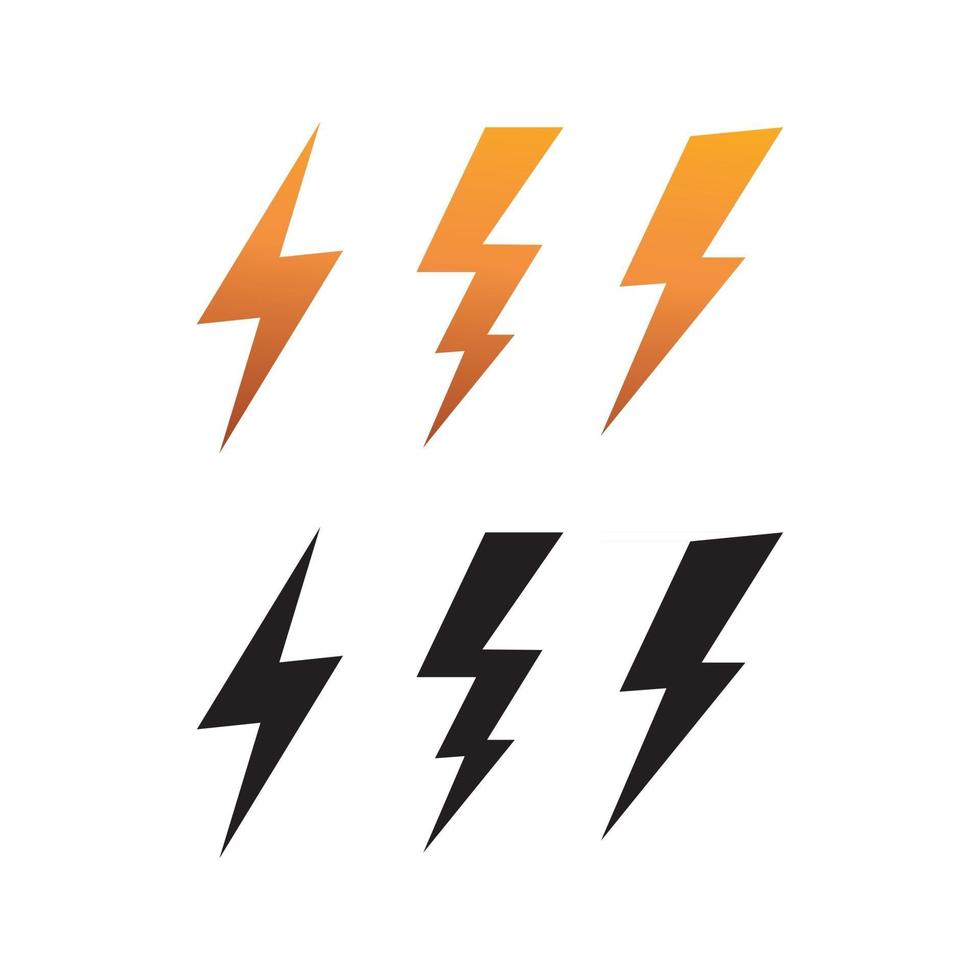 electric Vector lightning icon logo and symbols