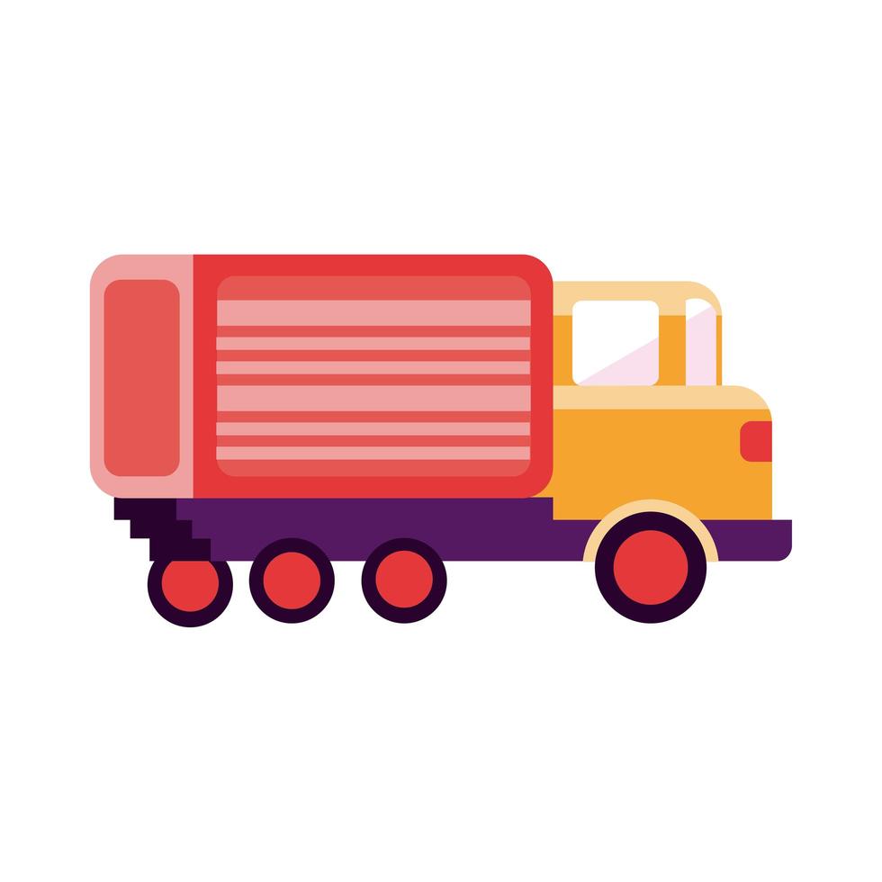 truck delivery service detailed style vector