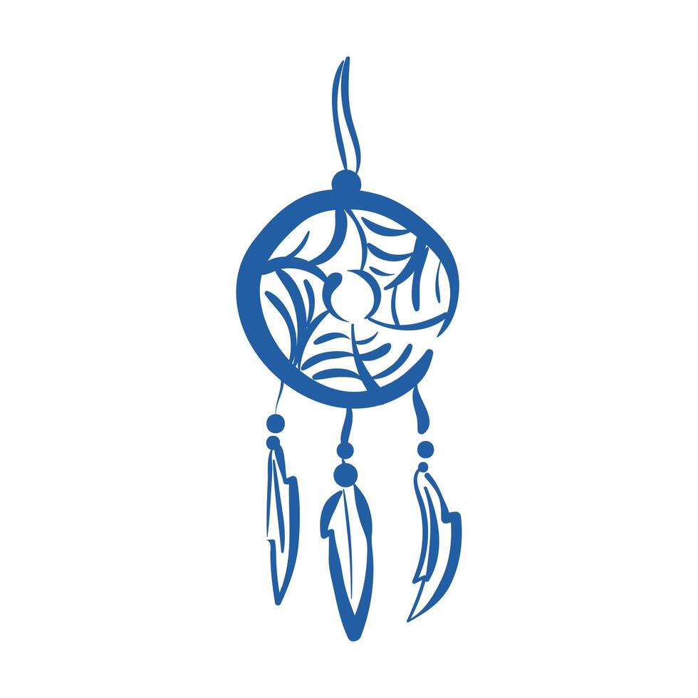 dream catcher hand draw style icon vector