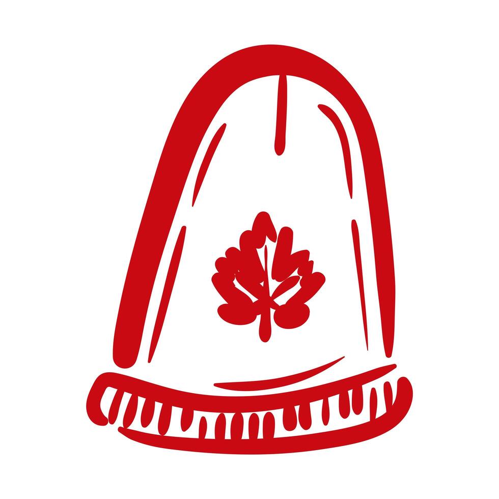 winter hat accesory hand draw style icon vector