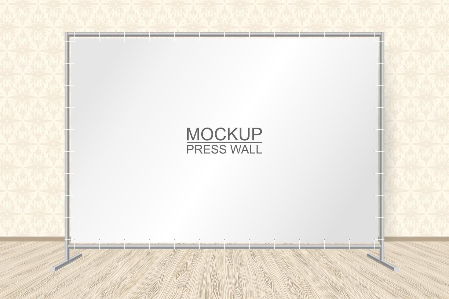 HORIZONTAL STAND WITH AN EMPTY BANNER TEMPLATE vector